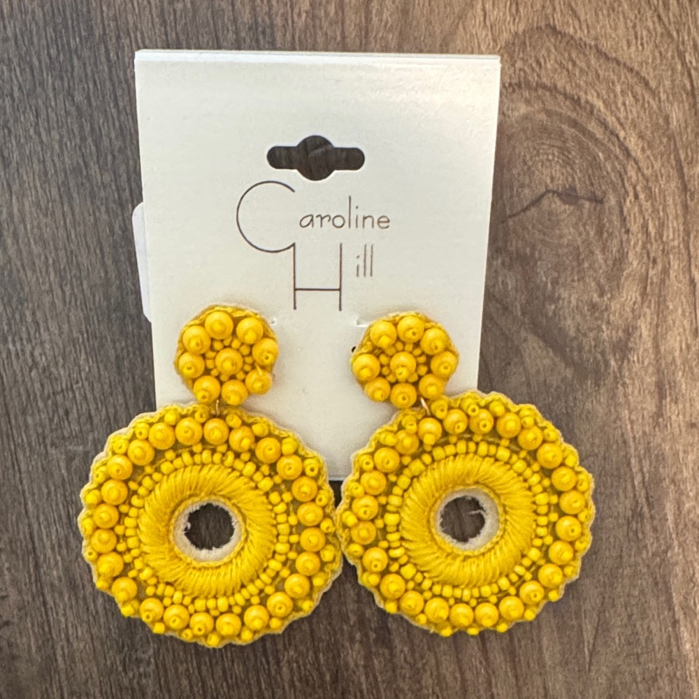 Caroline Hill Yellow Beaded Earrings